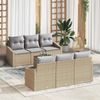 vidaXL Gartensofa-set 7 pcs Beige und Hellgrau Poly-Rattan 3356446 Bild 1