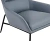 Vente-unique - DINNIA Sessel Leder Grau - B 95 cm x H 95 cm x L 69 cm Bild 5