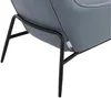 Vente-unique - DINNIA Sessel Leder Grau - B 95 cm x H 95 cm x L 69 cm Bild 4