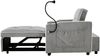 Flieks 3-in-1 Schlafsessel, ausziehbar mit Schlaffunktion, Liegesessel & Schlafsofa mit Getränkehalter, Handyhalter, Samtbezug, Hellgrau Bild 5