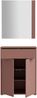 Forte ALICE SPRINGS Flurkommode 70 80, moderner Garderobenschrank mit 2 Türen und 1 Schublade, inkl. Spiegel, Holzwerkstoff, Terrakotta, 74,5 cm breit x 200 cm hoch x 34,9 cm tief Bild 5