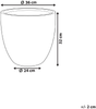 Blumentopf hellgrau rund 36 x 36 x 32 cm KANNIA Bild 2