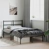 vidaXL Bettgestell mit Kopfteil Metall Schwarz 120x190 cm 355362 Bild 4