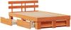vidaXL Bettrahmen Wachsbraun 140 x 190 cm Massives Kiefernholz 3382282 Bild 5