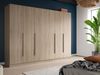 Kleiderschrank 6-türig Swan in Sonoma Eiche 240 x 181 cm Bild 2