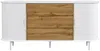 Vente-unique - VELURANI Sideboard Holz, Platte BeigeWeiß - B 40 cm x H 81 cm x L 170 cm Bild 2