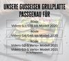 Grillfürst Grillplatte Gusseisen für Videro G3/G3-S und G4/G4-S bis Modell 2020, auch für G2-S Vario+ und G3-S Vario+ geeignet, 44,5x19,2 cm Bild 2