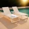 CLP 2er Set Sonnenliege Tropic. Elegante Liegen für Garten, Terrasse & Pool,weiß Bild 3