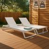 CLP 2er Set Sonnenliege Tropic. Elegante Liegen für Garten, Terrasse & Pool,weiß Bild 2