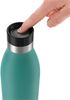 Emsa Bludrop Isolier-Trinkflasche, 1 Liter, 100% dicht, Quick-Press Verschluss, Ergonomischer 360° Trinkgenuss, 20h warm, 40h kühl, einfache Reinigung, Edelstahl, Pulverbeschichtung, Petrol, N31121 Bild 3