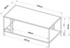 Couchtisch Kumlinge 47x110x55 cm Schwarz [en. casa] Bild 2