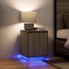 vidaXL Nachttisch mit LED-Leuchten Sonoma-Eiche 38x34x50 cm 861269 Bild 5