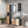 Badmöbel-Set J-Shape Grau 3 Teile, mit Hochschrank Vicco Bild 4