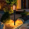 2er Set LED Solarleuchte, Fackel, Feuereffekt, schwarz, H 78 cm Bild 3