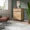 Kommode B/H/T: 80x99x36 cm in Evoke Oak Nachbildung und schwarz Bild 5
