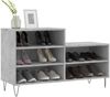 vidaXL Schuhregal Betongrau 102x36x60 cm Holzwerkstoff 831392 Bild 3
