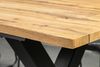 riess-ambiente Baumkantentisch WILD 160-200cm braun · ausziehbarer Esstisch im Wildeichen-Design (Einzelartikel, 1-St), 8-10 Personen · Metall-X-Gestell · 2,5cm Tischplatte · Einlegeplatte Bild 3