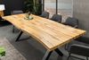 riess-ambiente Baumkantentisch WILD 160-200cm braun · ausziehbarer Esstisch im Wildeichen-Design (Einzelartikel, 1-St), 8-10 Personen · Metall-X-Gestell · 2,5cm Tischplatte · Einlegeplatte Bild 2