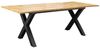 riess-ambiente Baumkantentisch WILD 160-200cm braun · ausziehbarer Esstisch im Wildeichen-Design (Einzelartikel, 1-St), 8-10 Personen · Metall-X-Gestell · 2,5cm Tischplatte · Einlegeplatte Bild 4