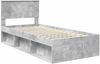 vidaXL Bettrahmen Beton Grau 90 x 190 cm Massives Kiefernholz 3410657 Bild 4