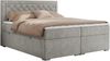 Boxspringbett, Modern Bett mit Multipocket-Matratze und zwei Bettkästen - JASIR - 160 x 200 cm - Hellgrau Stoff - H3 Bild 3