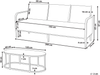 3 Sitzer Sofa MONTEFALCO Metall Weiß Bild 2