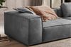 KAWOLA Sofa CARMO 3-Sitzer Leder grau 68 x 118 x 266 cm Bild 4