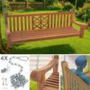 CLP Schaukelbank Farm Teakholz wetterfest mit Befestigungsmaterial,teak 180 cm Bild 4