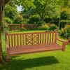 CLP Schaukelbank Farm Teakholz wetterfest mit Befestigungsmaterial,teak 180 cm Bild 3