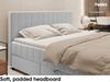 MEBLINI Boxspringbett PIAF 180x200 cm mit Bettkasten - H3P/Hellgrau Samt Polsterbett - Doppelbett mit Topper & Taschenfederkern-Matratze Bild 5