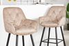 riess-ambiente Barhocker MILANO champagner / schwarz (Einzelartikel, 1 St), Samt · Metall · Stuhl mit Lehne · Chesterfield Steppung Bild 3