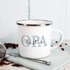 Herz & Heim Tasse aus Metall - Emaille Tasse als Geschenk für Mama, Papa, Oma, Opa Bild 3