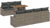 vidaXL Garten Essgruppe mit Kissen 8 pcs Grau und Braun 3349796 Bild 2