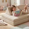 Bellabino 'Nile' Spielsofa mit Toren, 8-tlg, Cord, beige, faltbare Kindercouch, abnehmbarer & waschbarer Bezug, Kindersofa aus Schaumstoff Bild 2
