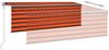 vidaXL Markise Automatisch mit Rollo LED Windsensor 4x3 m Orange Braun 3069435 Bild 4