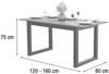 Newroom Esstisch Wildeiche 120 cm, ausziehbar 120-160 cm Anthrazit Wildeiche Vintage Bild 4