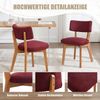 MODFU 4-Fußstuhl 2er-Set, gepolsterter Stoffsitz & Massivholzbeine (Esszimmerstuhl, Polsterstuhl), Polsterstuhl, ergonomisch Bild 2