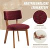 MODFU 4-Fußstuhl 2er-Set, gepolsterter Stoffsitz & Massivholzbeine (Esszimmerstuhl, Polsterstuhl), Polsterstuhl, ergonomisch Bild 4