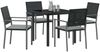 vidaXL Garten Essgruppe 5 pcs Schwarz und Hellgrau PE-Rattan 3379073 Bild 3
