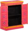 vidaXL Sideboard Massivholz Mango Rosa Handbemalt 244839 Bild 3
