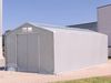 Zelthalle 6x12 m Lagerzelt Industriezelt 3,6m Seitenhöhe PVC Plane 850 N mit Oberlicht grau 100% wasserdicht mit Schiebetor Bild 2