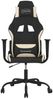 Gamingstuhl Drehbar Schwarz und Creme Stoff Bild 3
