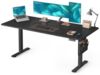 SONGMICS Höhenverstellbarer Schreibtisch, 180 x 80 cm, Memory-Funktion mit 4 Höhen, USB-C-Anschluss, Organizer, für Büro, tintenschwarz Bild 2