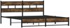 vidaXL Metallbett ohne Matratze Räuchereiche 193x203 cm 3308488 Bild 3