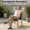 HOMALL Gartenstuhl Stapelbare Aluminiumstühle Outdoor Stühle 2/4/6er Set, Bis 160kg (Gewicht ca. 3,5 kg, erhältlich in drei Farben, geeignet für Camping, Pool, Grillszenarien (ohne Tisch), 6 St) Bild 4