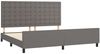 Bettgestell mit Kopfteil Kunstleder Grau 200x200 cm [3125595] Bild 4