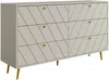 Vente-unique - TEODA Kommode Holz, Platte Beige - B 40 cm x H 80 cm x L 140 cm Bild 2