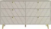 Vente-unique - TEODA Kommode Holz, Platte Beige - B 40 cm x H 80 cm x L 140 cm Bild 3