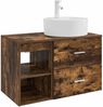 vidaXL Badezimmermöbel-Set 2 pcs Geräucherte Eiche Holzwerkstoff 3403908 Bild 2