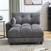 1-Sitzer Relaxsessel B 140 x T 112 x H 81 cm aus Cordstoff mit USB-Anschluss Bild 2